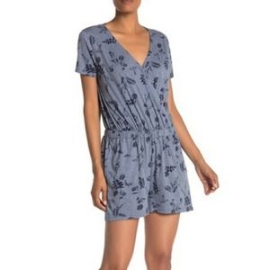 Susina Floral Soft Romper Shorts Elastic Waist